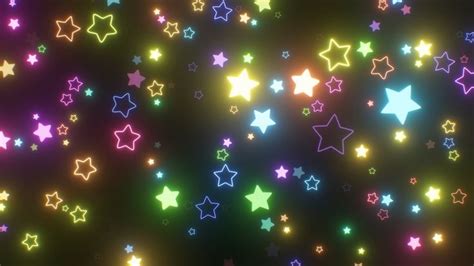 Abstract Rainbow Star Shapes Flashing Colorful Neon Light Spectrum 4K 60fps Wallpa… | Fondo de ...