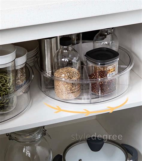 Klear Lazy Susan (With Dividers) | Pantry Fridge Organizer | Style Degree