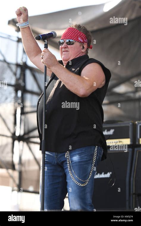 Fort Lauderdale Beach, FL, USA. 03rd Dec, 2017. Mike Reno of Loverboy performs during The ...