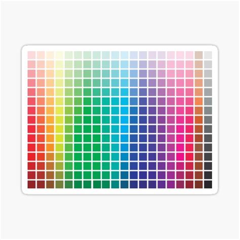 "Color grid, color palette, colors" Sticker for Sale by DerSenat ...