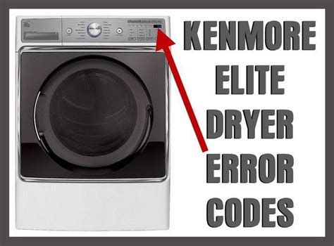 Kenmore Elite Dryer Error Fault Codes | Kenmore, Kenmore elite, Coding