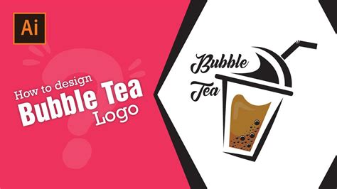 Bubble Tea Logo / How to Design a Logo in adobe illustrator cc - YouTube