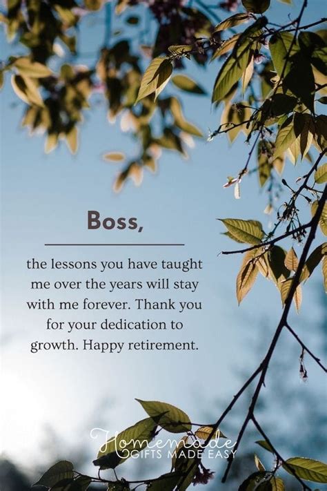 Farewell Wishes To Boss Who Is Leaving