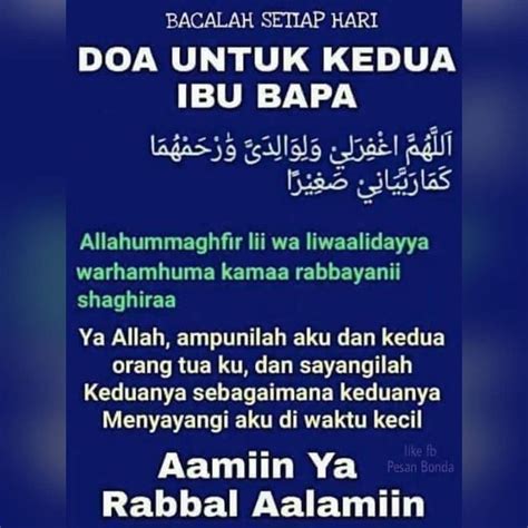 Doa untuk kedua ibu bapa. Bacalah setiap hari. #doa #berdoa #DoaQuran ...