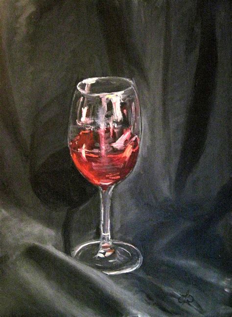 Wine Glass Painting by Claudia Croneberger - Fine Art America