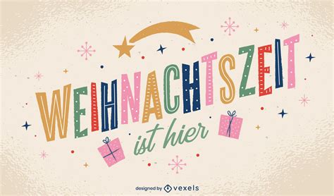 German Christmas Quote Design Vector Download