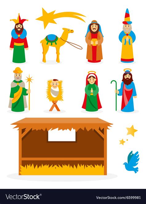 Nativity collection Royalty Free Vector Image - VectorStock