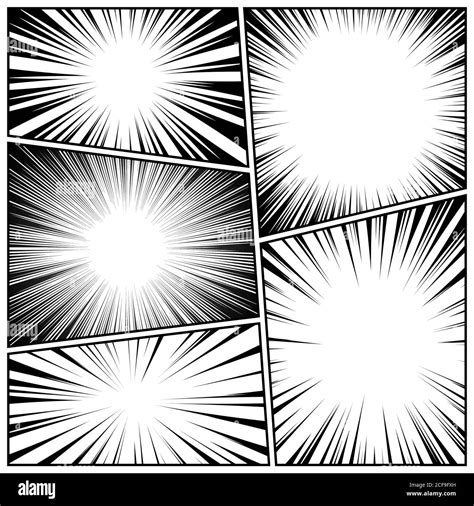 Comic book radial lines collection. Comics background with motion ...