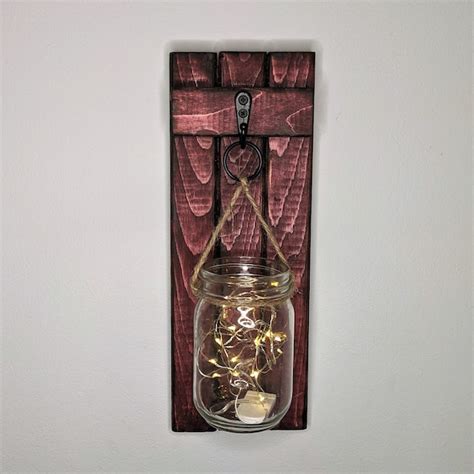 Rustic Wall Sconce - Etsy