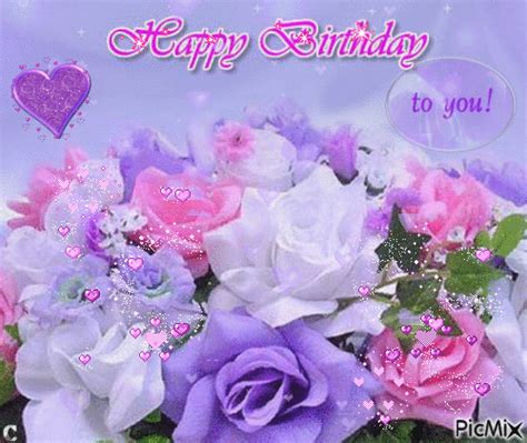 Happy Birthday Flowers - Free animated GIF - PicMix