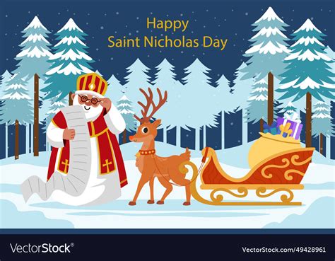 Sinterklaas background isolated on white Vector Image