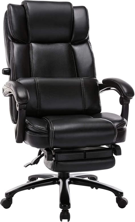 Big and Tall Office Chair - High Back Reclining Executive Computer Desk Chair with Adjustable ...