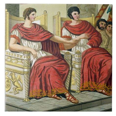 Roman Consuls, from 'L'Antica Roma', 1825 (colour Tile | Zazzle in 2022 | Roman consul, Canvas ...