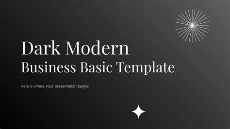 Dark Modern - Business Basic Template | Google Slides & PPT