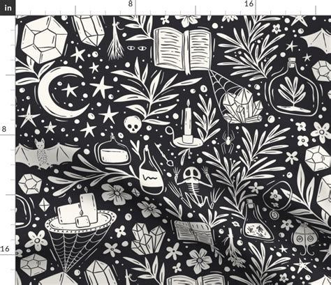 Witchy Vibes - spooky Halloween fun - Fabric | Spoonflower