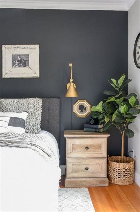 40+ The Best Dark Grey Wall Paint Color Ideas For Your Bedroom #graybedroomwithpopofcolor ...