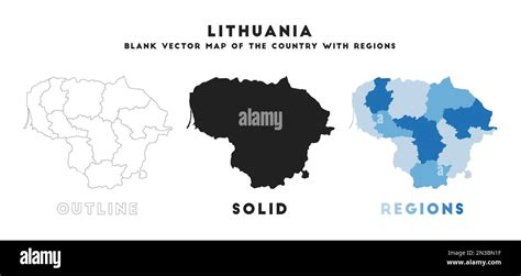 Lithuania map. Borders of Lithuania for your infographic. Vector ...