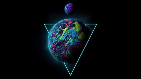 Triangle with planet Wallpaper 4k HD ID:5534