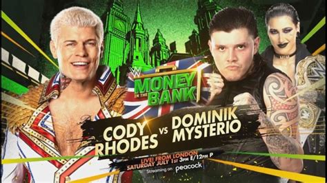 Cody Rhodes vs. Dominik Mysterio Set For WWE Money In The Bank