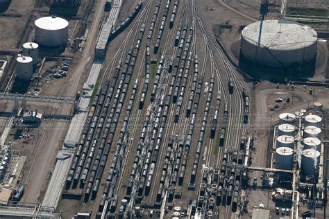 Aerial Photo | Imperial Oil Strathcona Refinery, Rail Transfer Facility