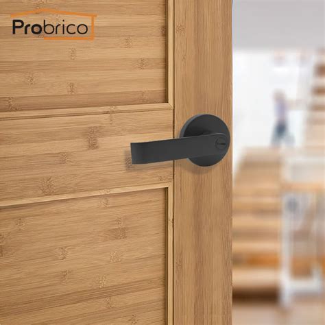 Probrico Privacy Door LeverS Black Hervy Duty Lever Handle Lock ...