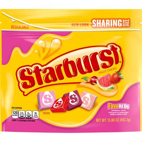 STARBURST FaveREDS Fruit Chews Candy, 15.6-Ounce Sharing Size Resealable Bag - Walmart.com