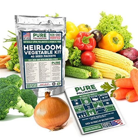 16,500 Non GMO Heirloom Vegetable Seeds Survival Garden 40 Variety Pack ...