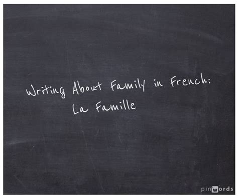 Writing About Family in French: Beginner Lesson