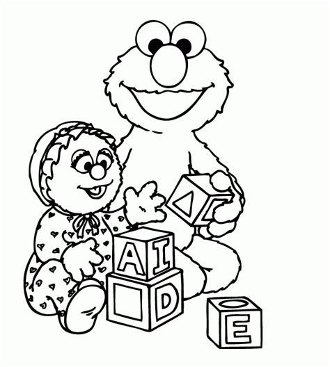 Elmo Alphabet Coloring Pages - Coloring Home