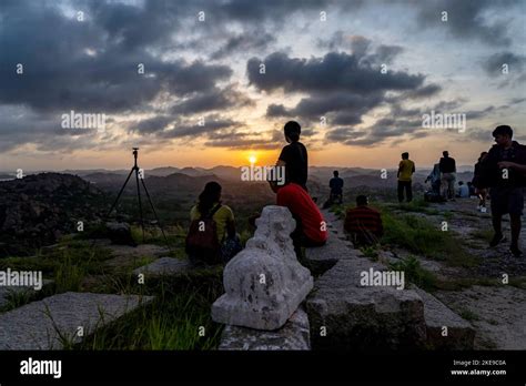 matanga hill sunrise, hampi, india Stock Photo - Alamy