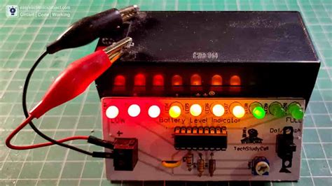 Battery Level Indicator circuit with LM3915 - 9V or 12V Battery