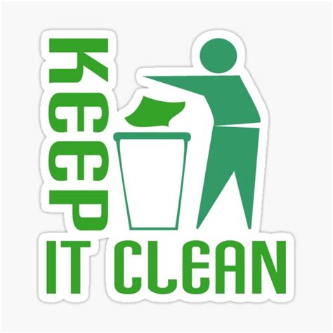 "KEEP IT CLEAN" Sticker for Sale by IMPACTEES | Redbubble