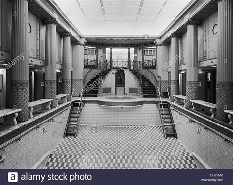 Drained swimming pool on the Imperator's sister, the SS Vaterland, later known as the Leviathan ...