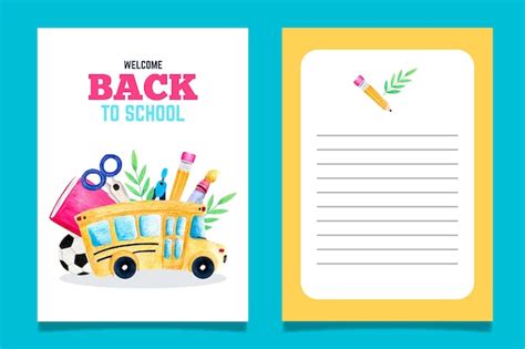 Free Vector | Back to school card template