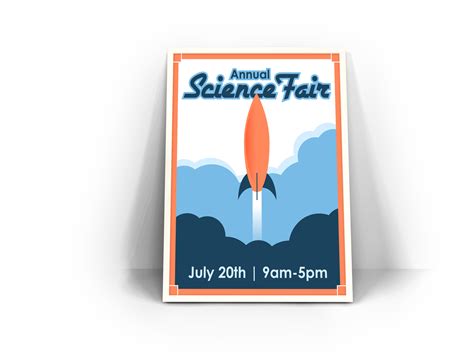 Poster – Retro Rocket | Print Bangor