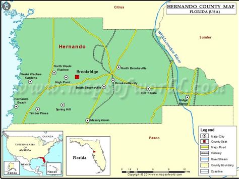 Hernando County Map, Florida | Hernando county, County map, County