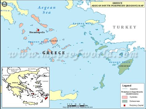 South Aegean Region Map | Map of South Aegean Region