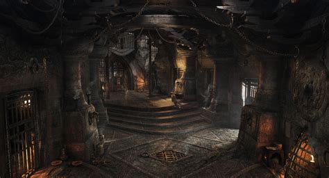 ArtStation - prison interior, Armando Savoia | Fantasy art landscapes, Fantasy landscape ...