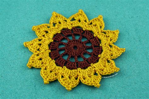 Easy and quick crochet pattern. Sunflower Coasters Crochet Pattern Patterns Sewing & Fiber ...