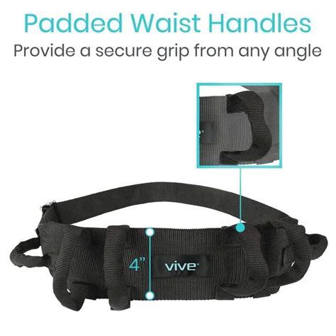 Transfer Belt with Handles | Padded Gait Belt | Gait Belt with Loops