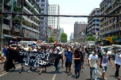 Protest in Yangon ahead of regional summit on Myanmar crisis