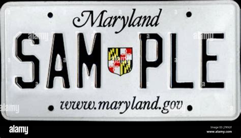 2005 Maryland Sample License Plate Stock Photo - Alamy