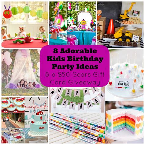 8 Adorable Kids Birthday Party Ideas and a Giveaway for a $50 Sears Canada Gift Card - Hello ...