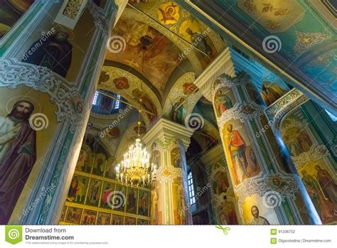 Kazan, Russia - Mar 26.2017. the Interior in Cathedral of Annunciation ...