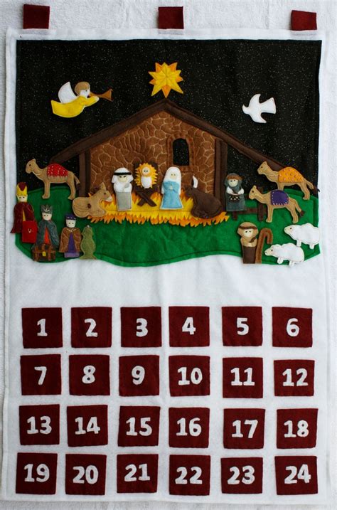 Felt Religious Advent Calendar Nativity Scene | Etsy