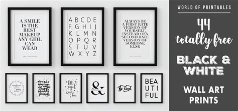 Black And White Printable Wall Art