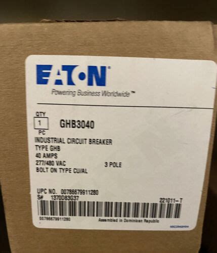 Circuit Breakers and Disconnectors on Twitter: "Eaton GHB3040 Main ...