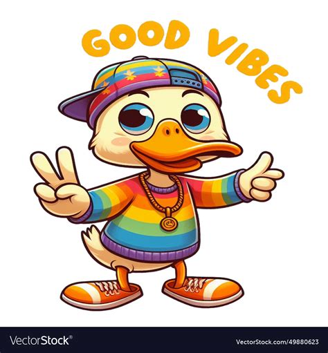 Funny duck cartoon Royalty Free Vector Image - VectorStock