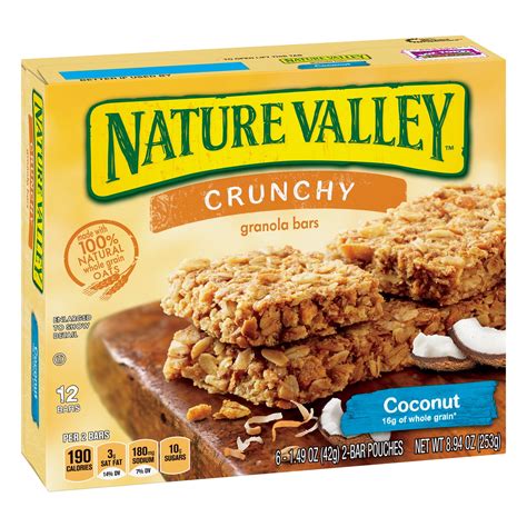 Nature Valley Coconut Crunchy Granola Bars 12 Bars, 8.94 oz - Walmart.com