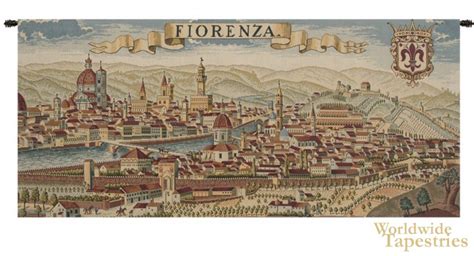 Florence Ancient Map :: Medieval Art Tapestries :: Worldwide Tapestries